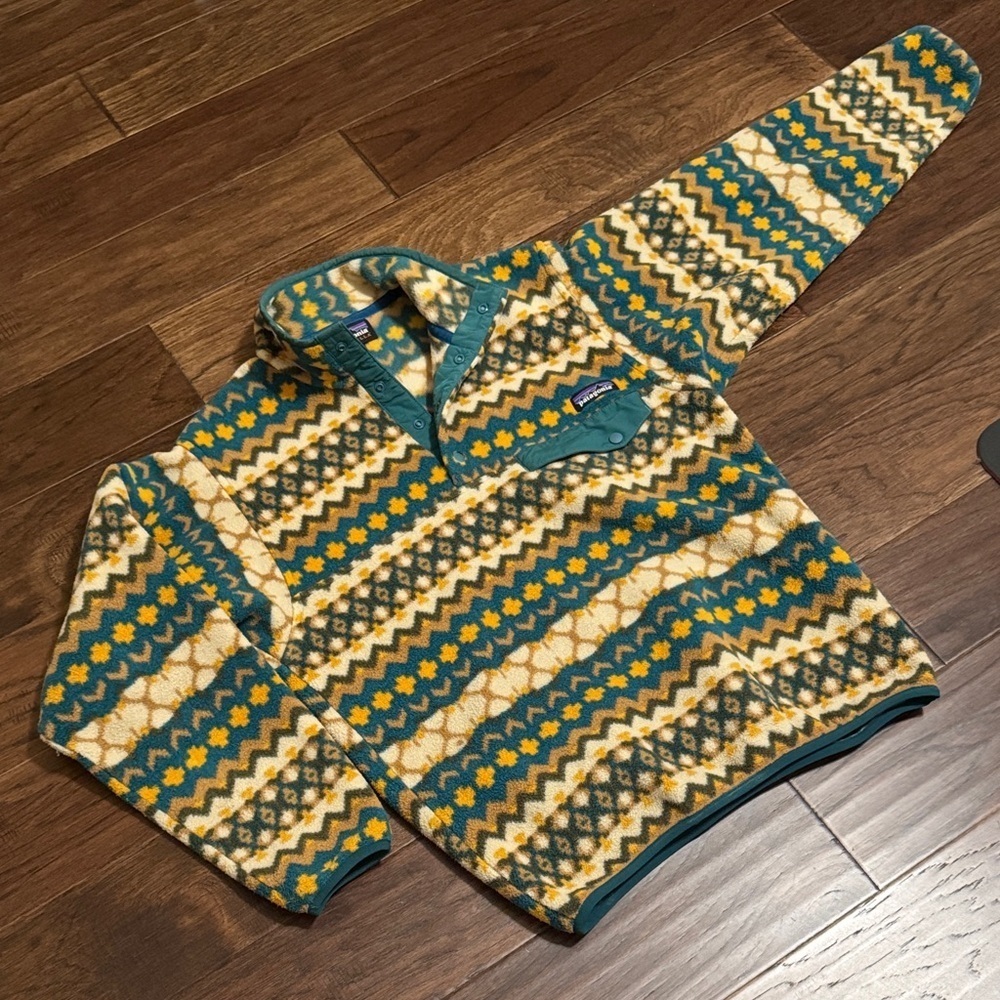 Patagonia Synchilla Snap-T Fleece Pullover Cliff Arbor Green XS - Picture 2 of 5